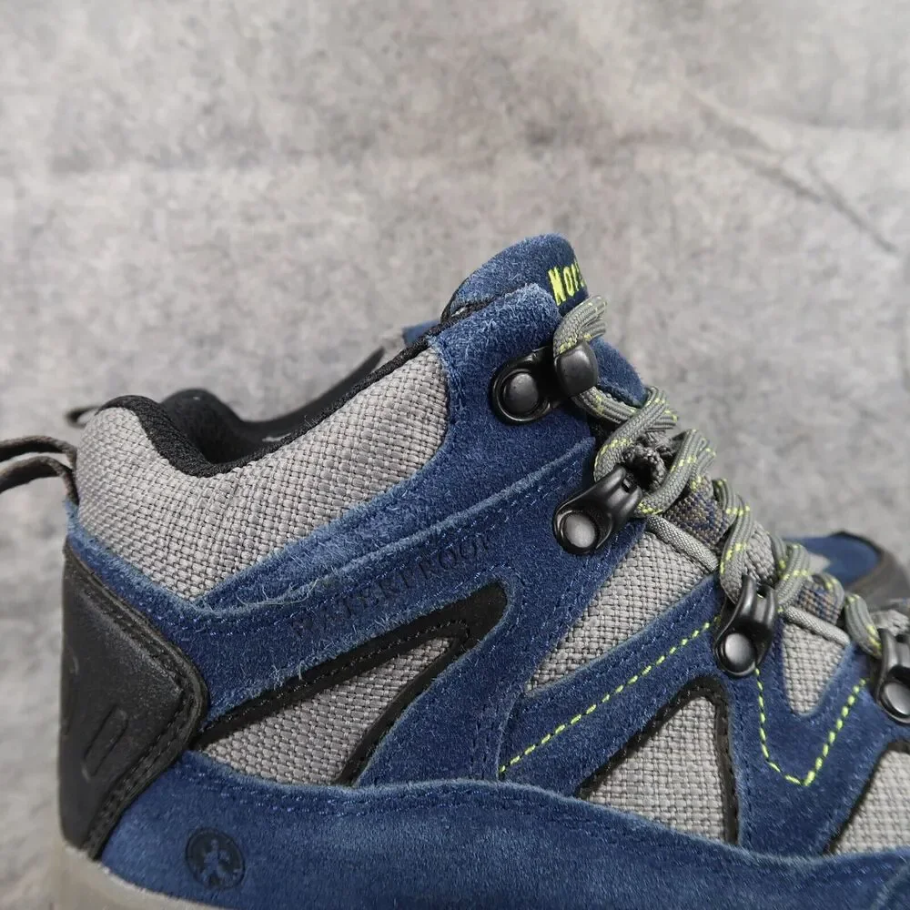 Northside Shoes Kids 3 Hiking Boots Suede Waterproof Athletic High Top Blue Gray